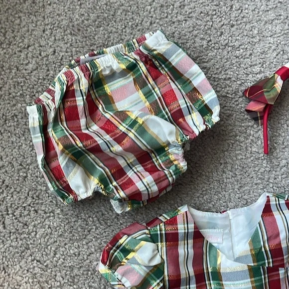 Bonnie Baby Dress with Bow & Bloomers - Picture 3 of 6